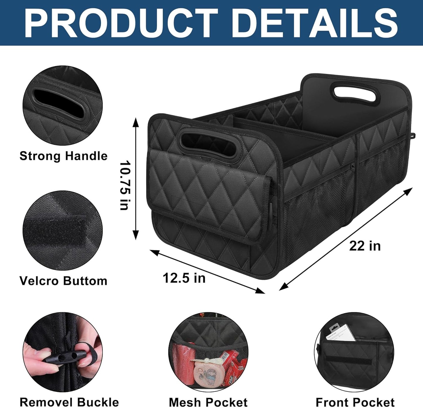 Compact Car Boot Storage Box