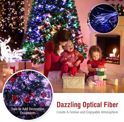 Tall Pre Lit Christmas Tree with Bright LED Lights