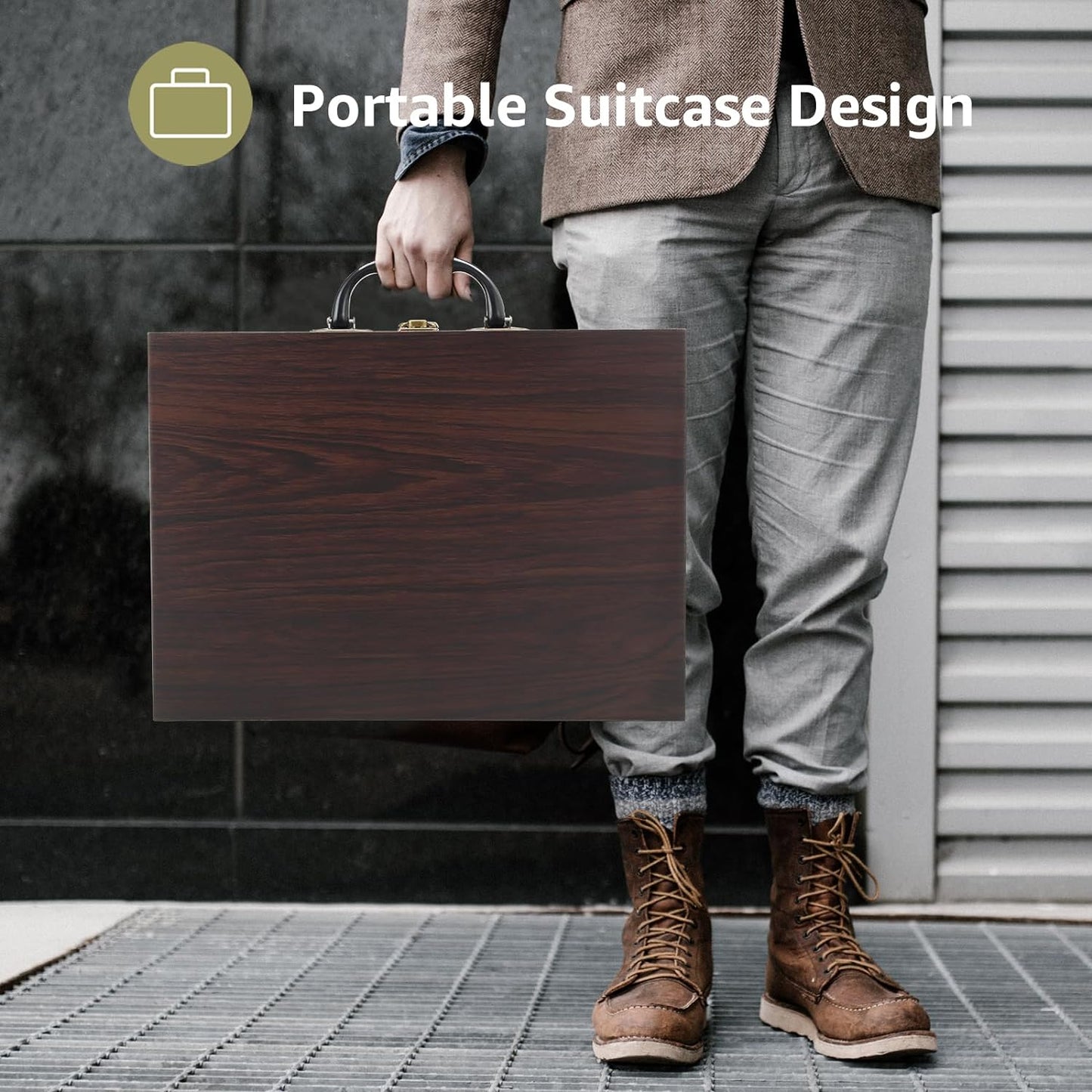 Retro Classic Suitcase Turntable Vinyl Player