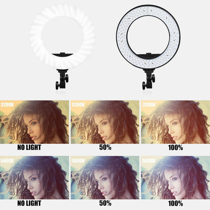 Slim LED Ring Light Kit with Adjustable Stand