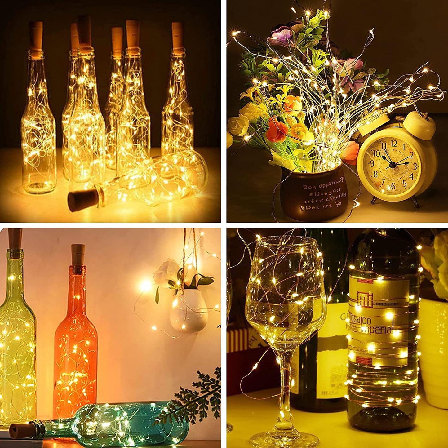 Mini Wine Bottle String Lights with Fairy LEDs
