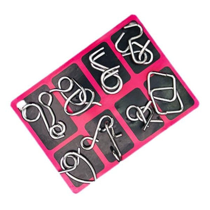 Challenging Metal Brain Teaser Ring Puzzle Toy