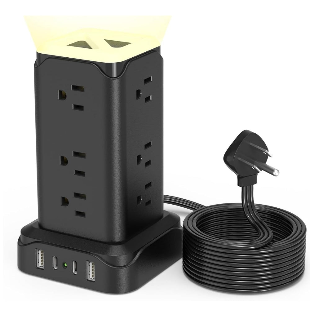 Heavy Duty 12-Outlet Power Strip Surge Protector with Extra Long Cord - Halri