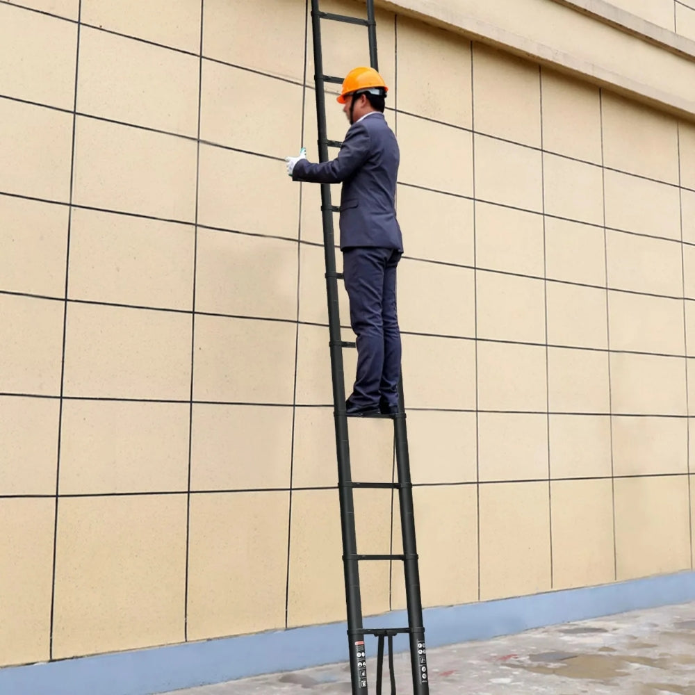 Strong Adjustable Roofing Ladder with Safety Hook