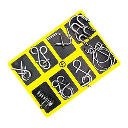Challenging Metal Brain Teaser Ring Puzzle Toy - Halri