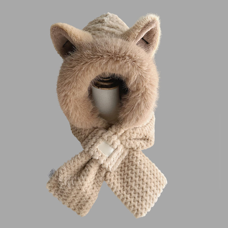 Cozy Fox Ear Winter Hat Scarf Set