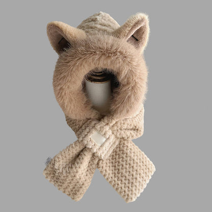 Cozy Fox Ear Winter Hat Scarf Set