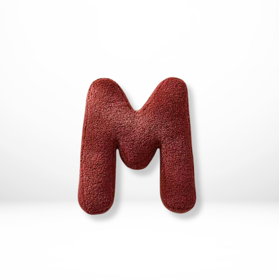Soft Velvet Alphabet Pillow With Letters A-Z