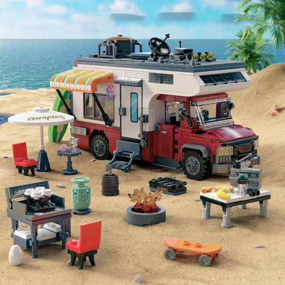 Fun LED Camping Car Building Toy Set for Kids - Halri