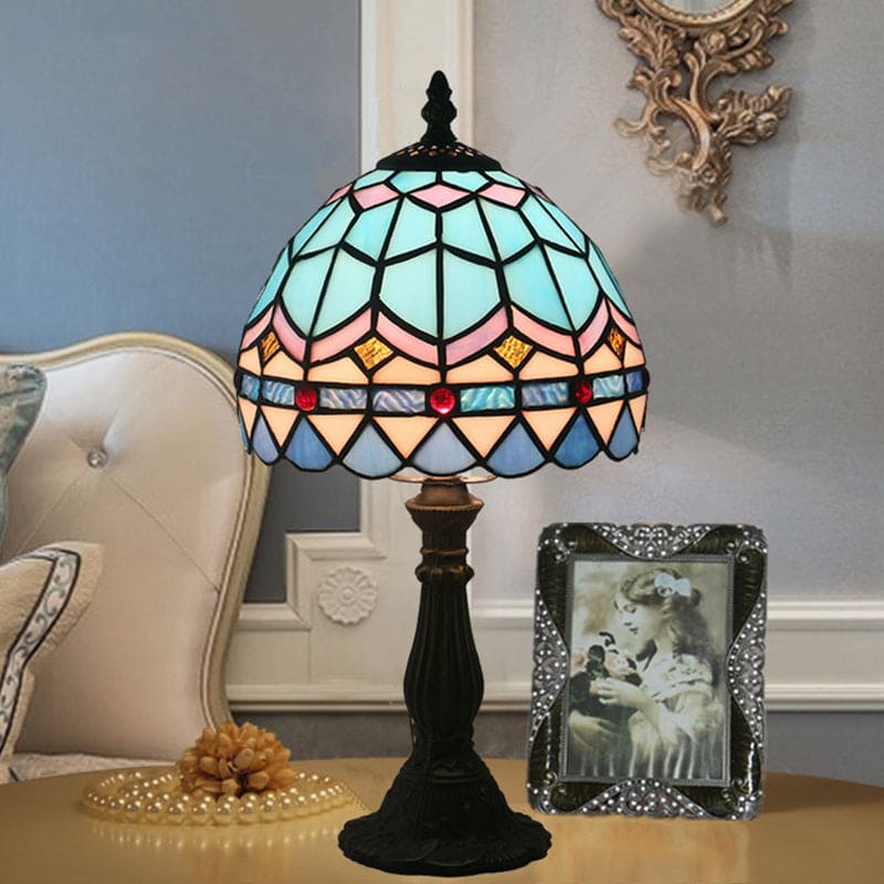Vibrant Stained Glass Table Lamp - Halri