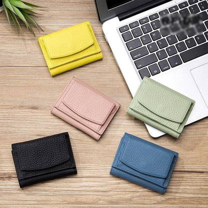 Genuine Leather Small Wallet – Compact Card Holder Purse