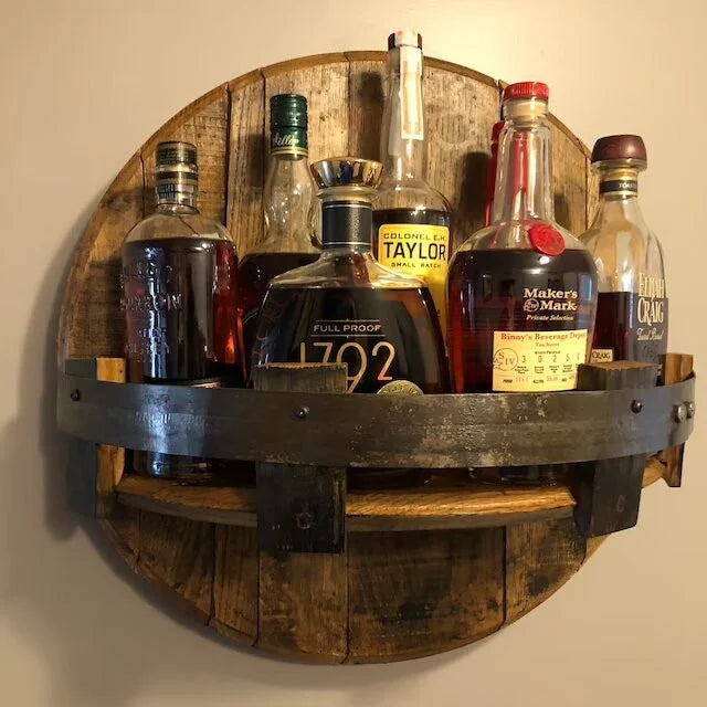 Rustic Wood Wine Bottle Rack Holder