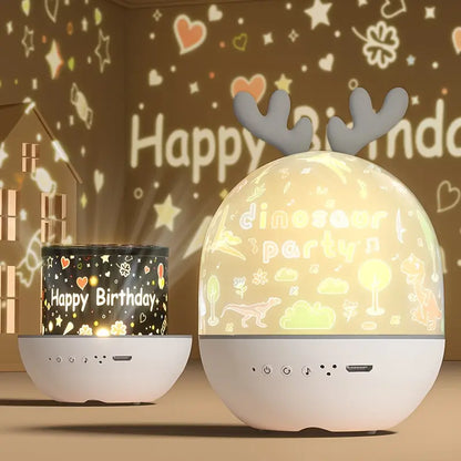 Colorful Rabbit Night Light Star Projector