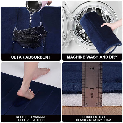 Plush Anti Slip Bathroom Mat