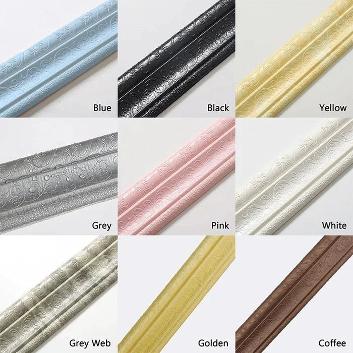 Eco Friendly Self Adhesive 3D Wall Trim