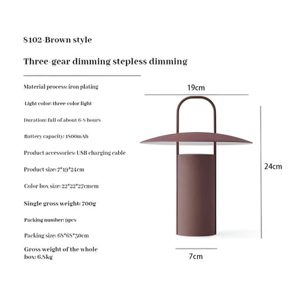 Bright Outdoor LED Garden Table Lamp Waterproof Rechargeable
