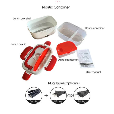Insulated Electric Lunch Box Food Heater 50w
