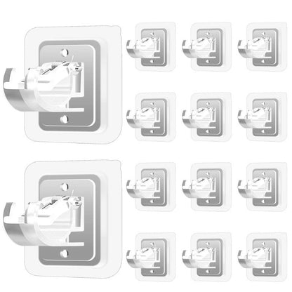 Easy Fit Curtain Rod Wall Brackets - No Drill Required