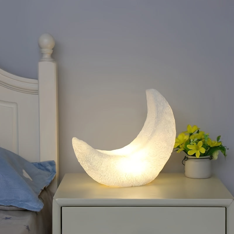 Circular Moon Table Lamp with Battery Operation - Halri