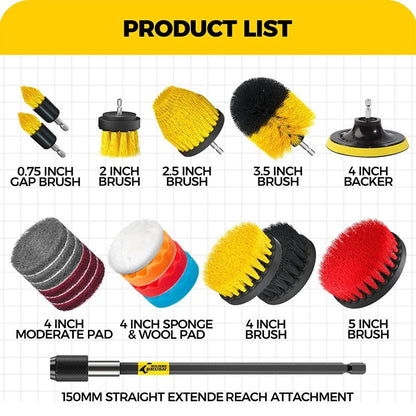 Powerful Drill Cleaning Brush Set