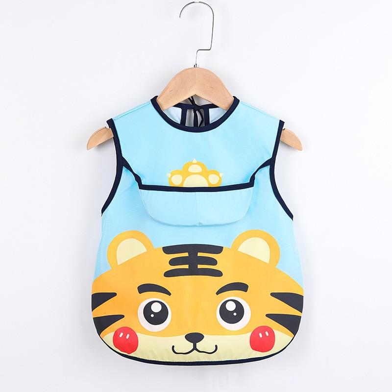 Cute Baby Bib Apron with Handy Pockets