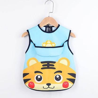 Cute Baby Bib Apron with Handy Pockets