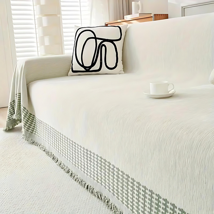 Stylish Sofa Throw Blanket with Fringe