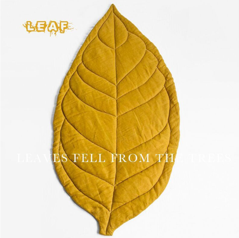 Cute Baby Playmat - Green Leaf Design, Soft Cushion