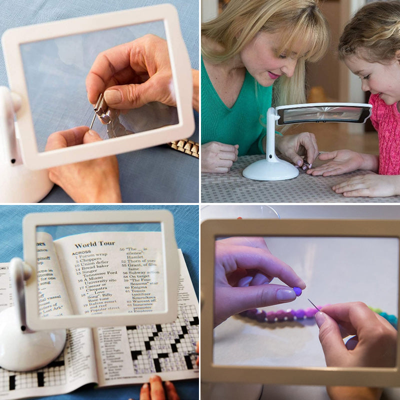 Compact LED Magnifying Glass with 3X Zoom