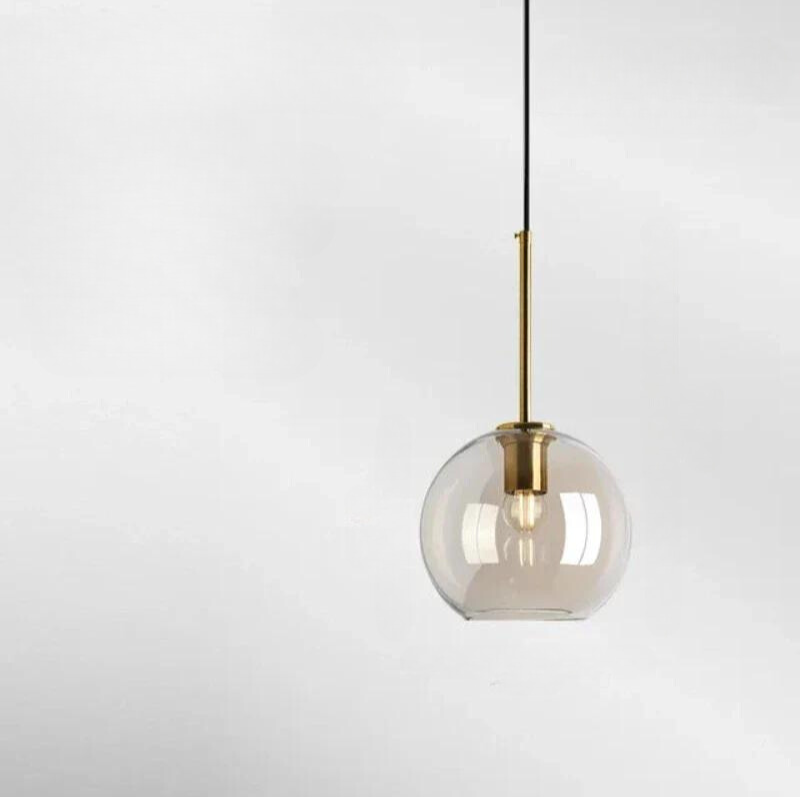 Simple Scandinavian Glass Drop Lamp