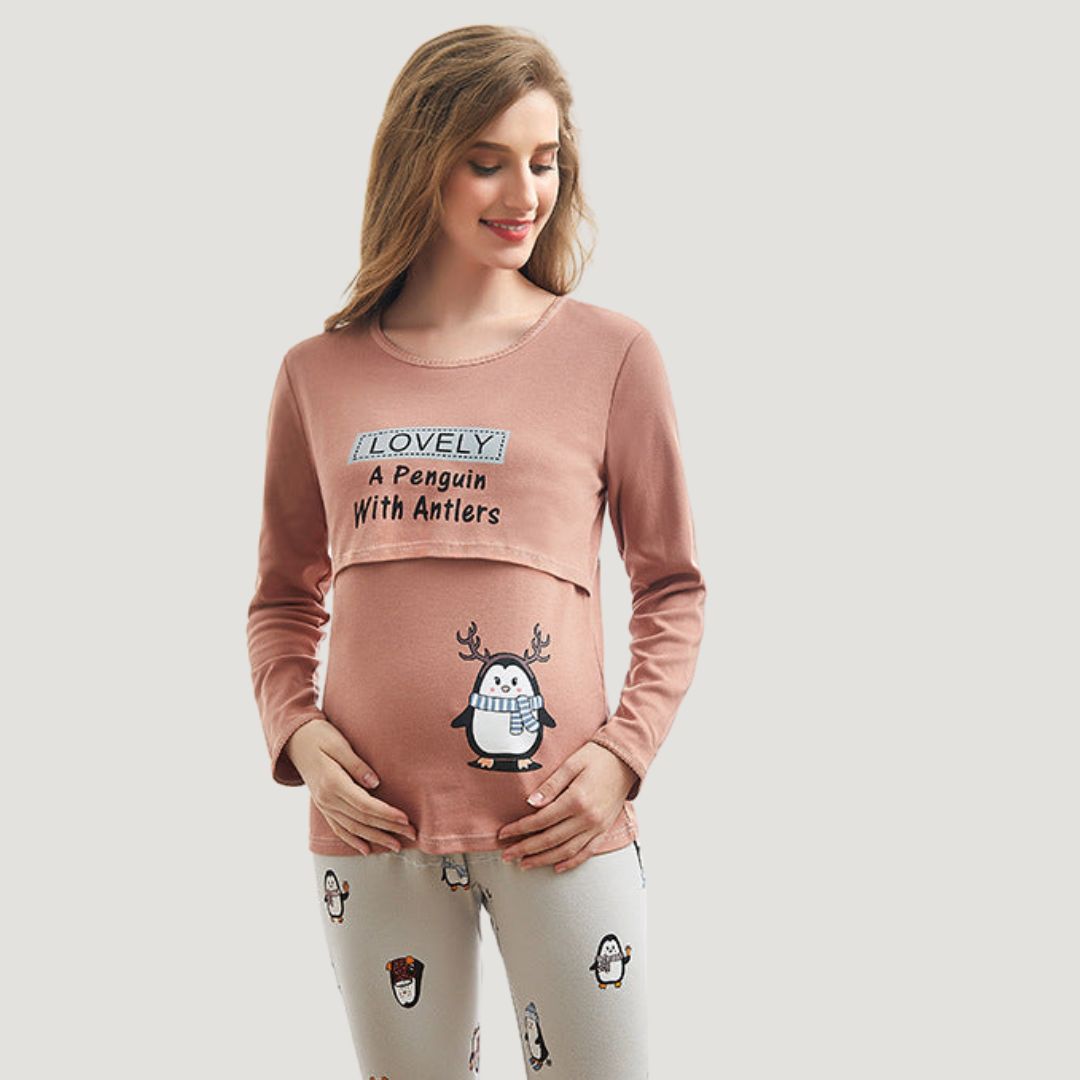Cozy Maternity Dress for Home Relaxation