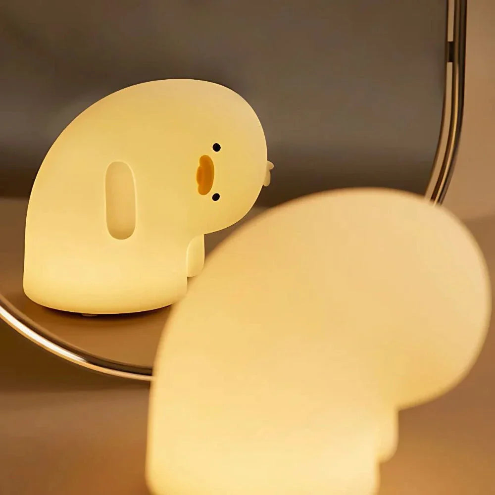 Fun Kids Nightlight - Colorful Silicone Lamp with Rechargeable Battery