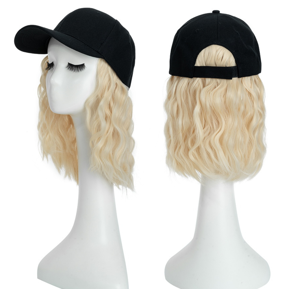 Durable Synthetic Curly Wig Cap Baseball Hat