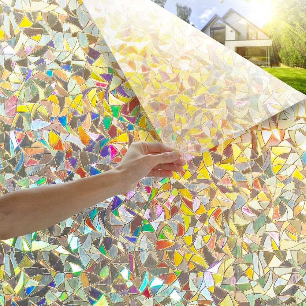 Colorful Glass Window Privacy Sticker Decal