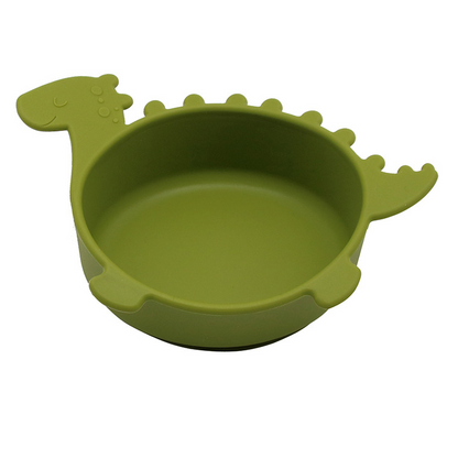 Soft Silicone Kids Bowl - Dinosaur Shaped Baby Dish