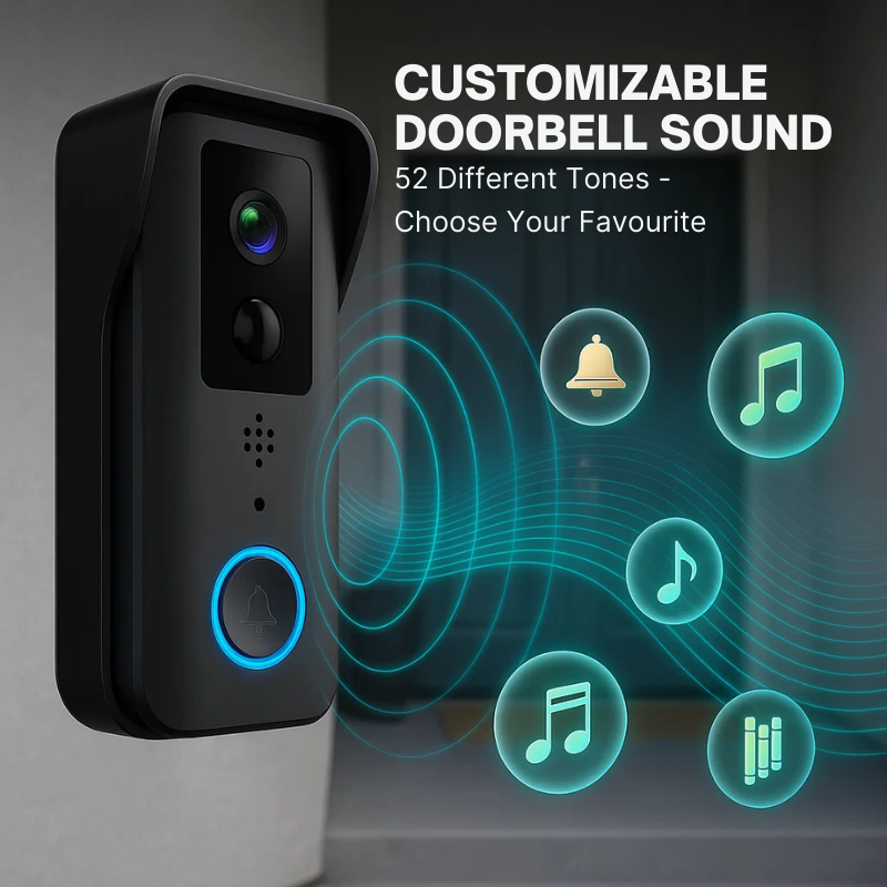 Smart Wi-Fi Doorbell Camera with HD Video and Motion Detection