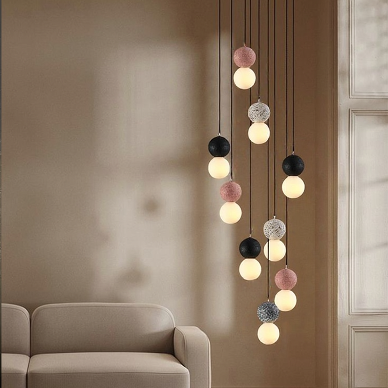 Glarefusion Nordic Modern Simple Terrazzo Chandelier