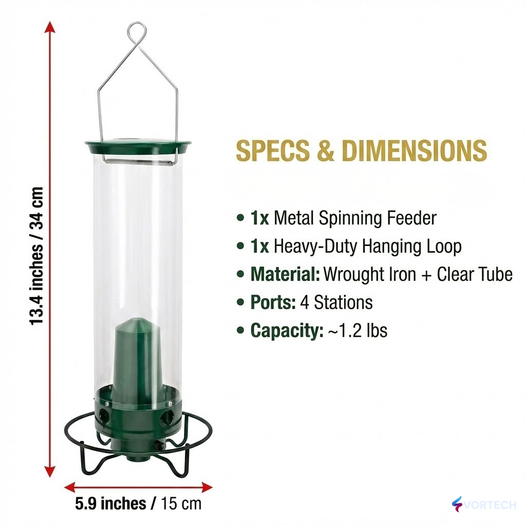 Squirrel Proof Bird Feeder with Weight Activated Protection