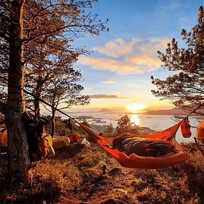 Compact Lightweight Camping Hammock with Bug Net