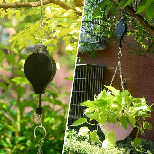 Adjustable Plant Hanger and Bird Feeder Pulley System - Halri