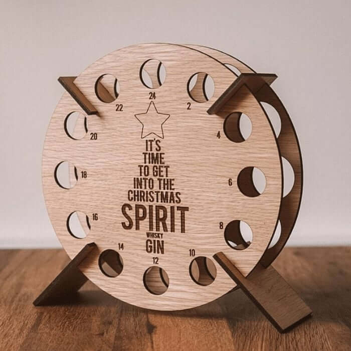 Holiday Countdown Tree - Reusable Wooden Wine Rack