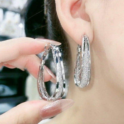 Trendy Oval Drop Earrings