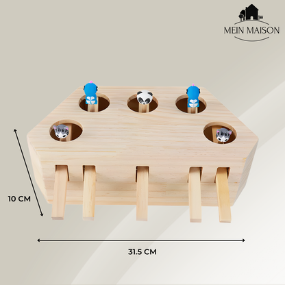 Natural Wood Cat Toy