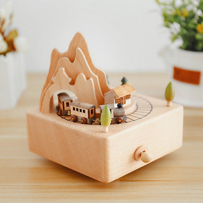Unique Handcrafted Wooden Musical Box
