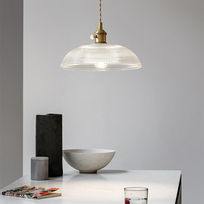 Simple Vintage Glass Floral Hanging Lamp