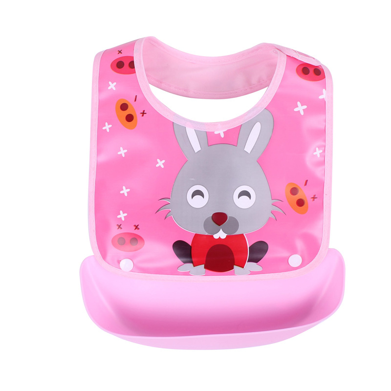 Easy Clean Baby Bib with Crumb Tray - Waterproof Feeding Bib