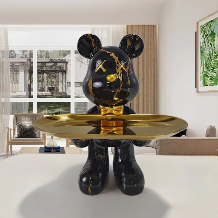 Cute Bear Figurine Serving Tray - Halri