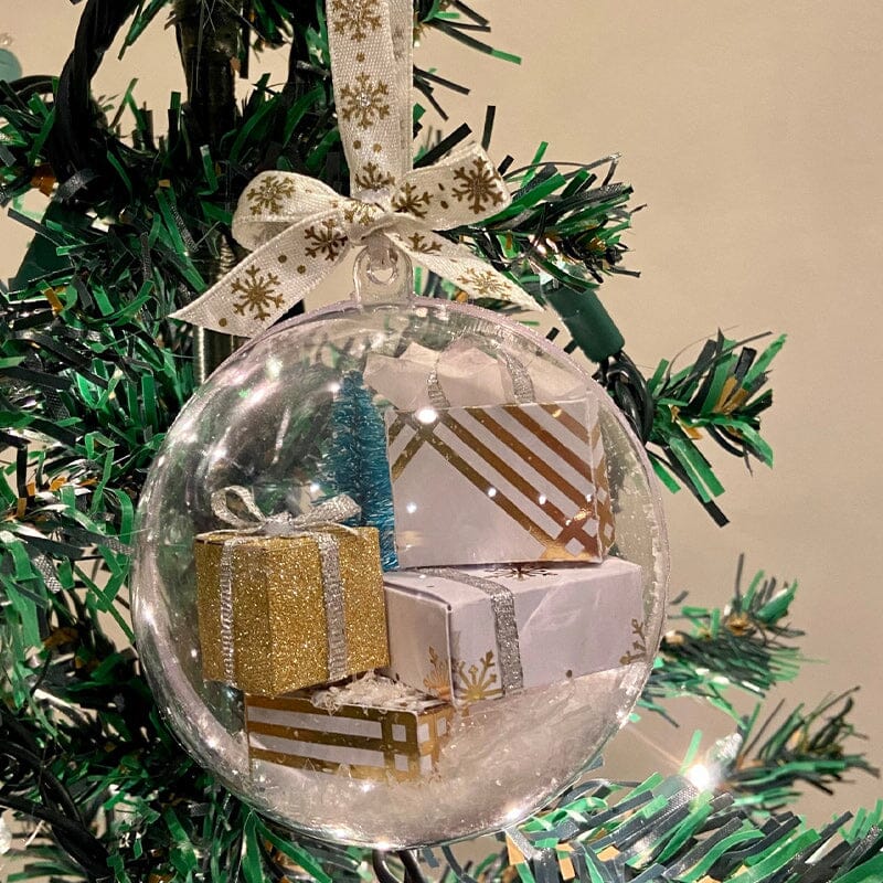 Clear Glass Christmas Ball Ornament - Halri