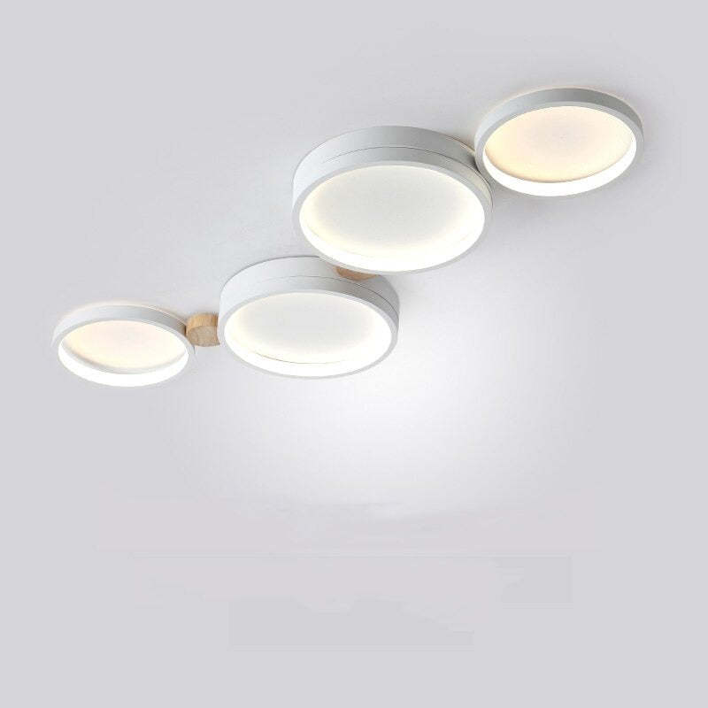 Soft Globe Ceiling Lamp for Bedroom in White and Gray