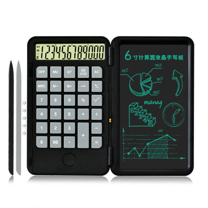 Compact 2-in-1 Calculator with Erasable Notepad
